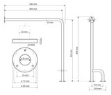 SAPHO HANDICAP držadlo kúpeľňové do priestoru 80 x 85cm pravé, biele, XH528W