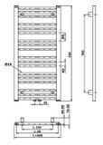 SAPHO ALBRECHT 60 x 93cm 457W kúpeľňový radiátor rovný, stredové pripojenie, biely, 600.116.4