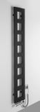 SAPHO BLOCK 28 x 175cm 461W kúpeľňový radiátor rovný, stredové pripojenie, čierny matný, IR182