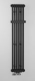 SAPHO FEDE 30,6 x 150cm 643W kúpeľňový radiátor, stredové pripojenie, čierna matná, IR191