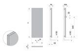 SAPHO MAGNIFICA 60,8 x 180,6cm 1070W kúpeľňový radiátor, stredové pripojenie, biela, IR137