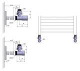 SAPHO COMPACT sada pripojovacích ventilov pre bočné pripojenie, manuálna, chróm, CP5015S