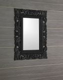 SAPHO SAMBLUNG 60 x 80cm zrkadlo vo vyrezávanom ráme, drevo masív, čierna, IN128