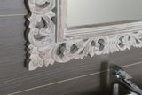 SAPHO SCULE 80 x 120cm zrkadlo vo vyrezávanom ráme, drevo masív, biela antique, IN324