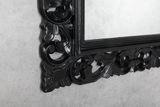 SAPHO SCULE 70 x 100cm zrkadlo vo vyrezávanom ráme, drevo masív, čierna, IN167