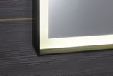 SAPHO SORT LED 120 x 70cm zrkadlo v úzkom čiernom ráme s podsvietením, ST120