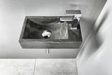 SAPHO BLOK 40 x 22cm pravé umývadlo malé hranaté obdĺžnikové, s otvorom, bez prepadu, kamenné, 2401-28