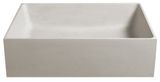 SAPHO FORMIGO 47,5 x 36,5cm umývadlo na dosku obdĺžnikové s výpusťou, bez prepadu, betónové, piesková, FG013