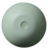 SAPHO FORMIGO Ø39cm umývadlo na dosku okrúhle s výpusťou, bez prepadu, betónové, zelená, FG038