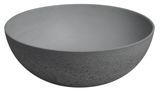 SAPHO FORMIGO Ø39cm umývadlo na dosku okrúhle s výpusťou, bez prepadu, betónové, šedá, FG039