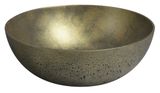 SAPHO FORMIGO Ø39cm umývadlo na dosku okrúhle s výpusťou, bez prepadu, betónové, zlatá, FG131