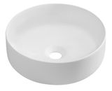 SAPHO INFINITY ROUND Ø36cm umývadlo na dosku okrúhle, bez prepadu, keramické, biela matná, 10NF65036-2L
