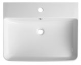 SAPHO NERON 60 x 47,8 umývadlo hranaté keramické, s otvorom, s prepadom, biele, 201.128.0