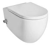 SAPHO INFINITY 53cm RIMLESS WC závesné, s integrovaným ventilom a bidetovou sprškou, biele, 10NFS1001I