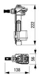 SAPHO FLUIDMASTER ventil napúšťací k splachovacím nádržkám, 3/8&quot; bočný prívod, 747E-037