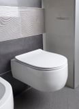 SAPHO FLO WC sedadlo SLIM, soft close, duroplast, biele, 319101