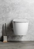 SAPHO SENTIMENTI 51cm RIMLESS WC závesné, s integrovaným ventilom a bidetovou sprškou, biele, 10ARS1010