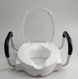 SAPHO WC sedadlo zvýšené s držadlami pre telesne postihnutých, PP, biele, A0072001