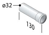 SAPHO 13cm predlžovacia trubka s prírubou k umývadlovým sifónom, ABS plast, chróm, 100.130.5