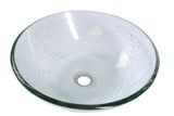 SAPHO BEAUTY RIPPLE Ø42cm umývadlo na dosku okrúhle, bez prepadu, sklenené, 2501-18