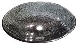 SAPHO BEAUTY PURUS 50 x 36cm umývadlo na dosku oválne, bez prepadu, sklenené, čierne, TY305SG