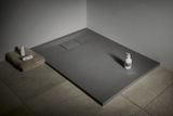 SAPHO ACORA 100 x 80cm obdĺžniková sprchová vanička, liaty mramor, štruktúra kameňa, šedá, AC023
