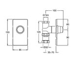 SAPHO QUIK WC ventil podomietkový samouzatvárací, chróm, QK82051