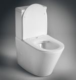 SAPHO PACO RIMLESS 61cm WC kombi komplet so splachovaním, zadný/spodný odpad, biele, PC1012WR