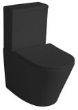 SAPHO PACO RIMLESS 61cm WC kombi komplet so splachovaním, zadný/spodný odpad, čierne, PC1012WRB