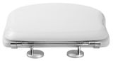 SAPHO RETRO WC sedadlo, polyester, biele/chróm, 109001
