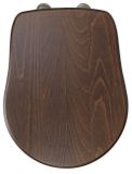 SAPHO RETRO WC sedadlo, drevo masív, orech/bronz, 109340