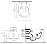 SAPHO SENTIMENTI 51cm RIMLESS WC závesné, biele, 10AR02012
