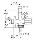 SCHELL COMFORT ventil rohový kombinovaný, chróm, 035510699