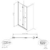 SAT ANIMA SK 90cm dvere do niky alebo do kombinácie / sprchový kút rohový, profil chróm, sklo číre, SK90
