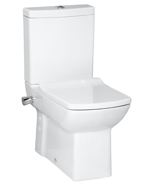 ALEA LARA WC a bidet (2 v 1) kombi s nádržkou s dual splachovaním, s ventilom, zadný/spodný odpad, biele, LR3641-V