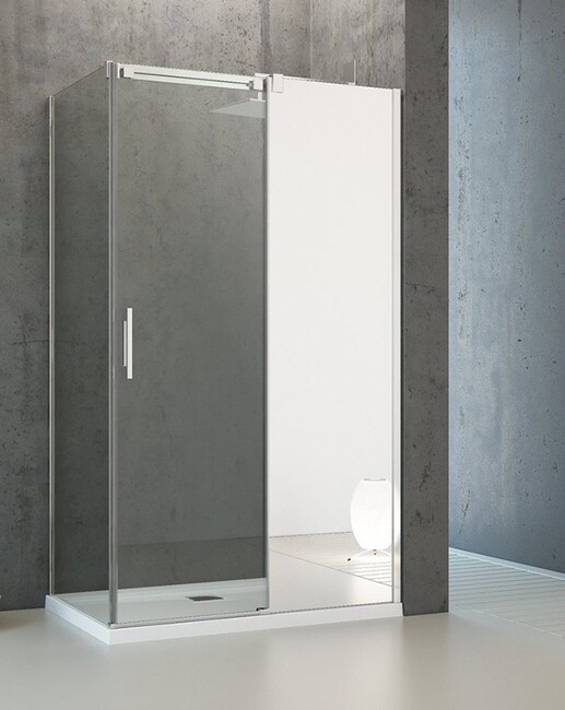 RADAWAY ESPERA KDJ 120cm pravé dvere do kombinácie / sprchový kút hranatý, profil chróm, sklo zrkadlové, 380595-01R380232-71R