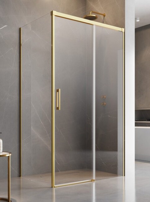RADAWAY IDEA GOLD KDJ 150cm pravé dvere do kombinácie / sprchový kút rohový, profil zlatý, sklo číre, 387045-09-01R