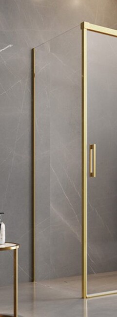 RADAWAY IDEA GOLD S1 90cm ľavá bočná stena do kombinácie, profil zlatý, sklo číre, 387050-09-01L