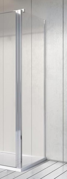 RADAWAY NES S2 75cm bočná pevná stena do kombinácie, profil chróm, sklo číre, 10040075-01-01
