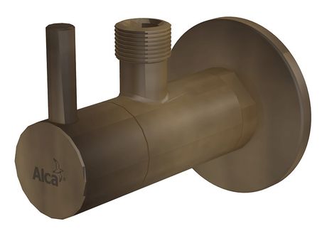 ALCAPLAST ARV001-ANTIC ventil rohový guľový s filtrom, s rozetou, 1/2" x 3/8", bronz antic, ARV001-ANTIC