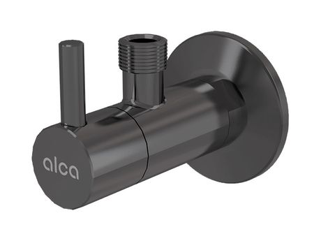 ALCAPLAST ARV001-GM-B ventil rohový guľový s filtrom, s rozetou, 1/2" x 3/8", gun metal mat, ARV001-GM-B