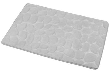 AQUALINE 80 x 50cm mikrovláknová predložka kúpeľňová protišmyková, šedá, KA1141