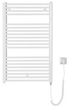 AQUALINE DIRECT-E 60 x 96cm 400W rovný kúpeľňový radiátor pre elektrické vykurovanie, komplet, biely, ILE96T