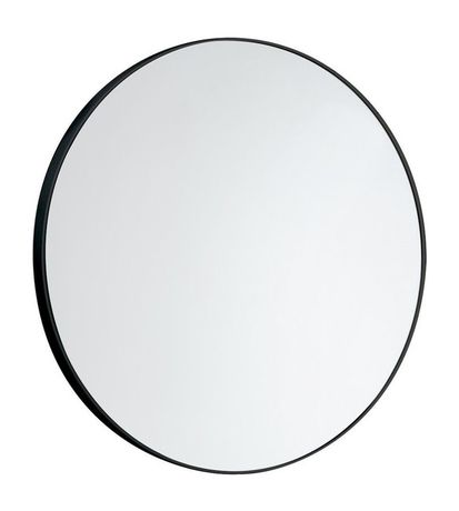 AQUALINE Ø60cm zrkadlo kruhové v ráme, čierna matná, 6000