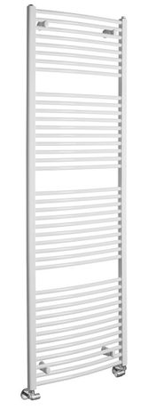 AQUALINE ORBIT 60 x 184cm 1148W oblý kúpeľňový radiátor, bočné pripojenie, biely, ILO86T