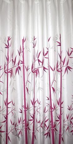 AQUALINE PE 180 x 200cm záves sprchový textilný, bambusový porast, 23033