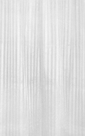 AQUALINE PE 180 x 200cm záves sprchový textilný, pruhy, biela, ZP001