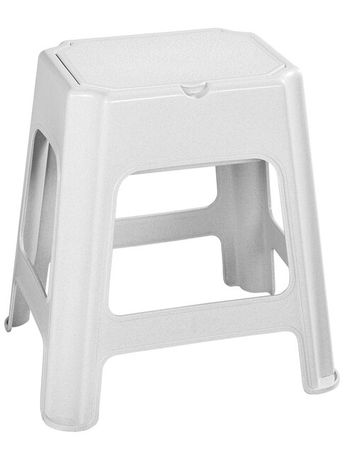 AQUALINE stolička kúpeľňová s úložným priestorom, plast, biela, 90902W
