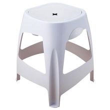 AQUALINE stolička kúpeľňová s úložným priestorom, plastová biela, 15036.W
