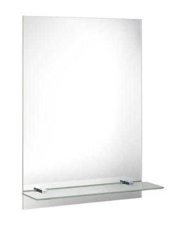 AQUALINE 50 x 70cm zrkadlo brúsené, s otvormi na poličku, 22429